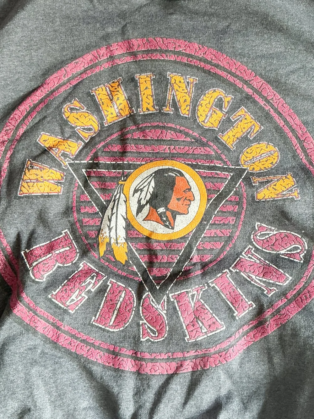 Vintage Washington Redskins NFL Football Gray Snap Letter Jacket Size XL Youth